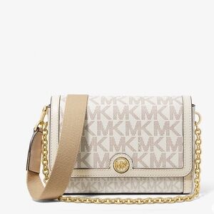 Michael Kors Small Freya Convertible Crossbody Bag in Logo Canvas